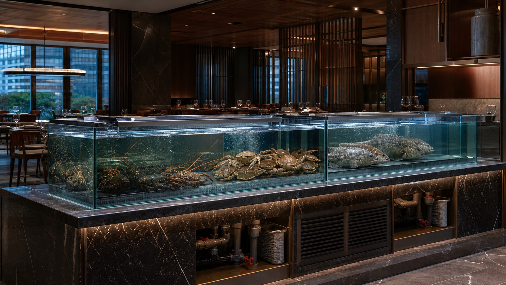 Hotel Live Seafood Tank Solution